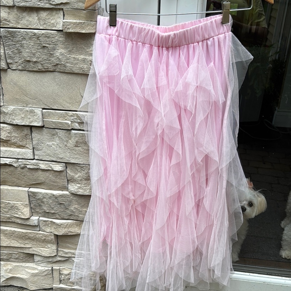 Elegant Pink Tulle Skirt. Can be dressed up or just casual with flip flops!